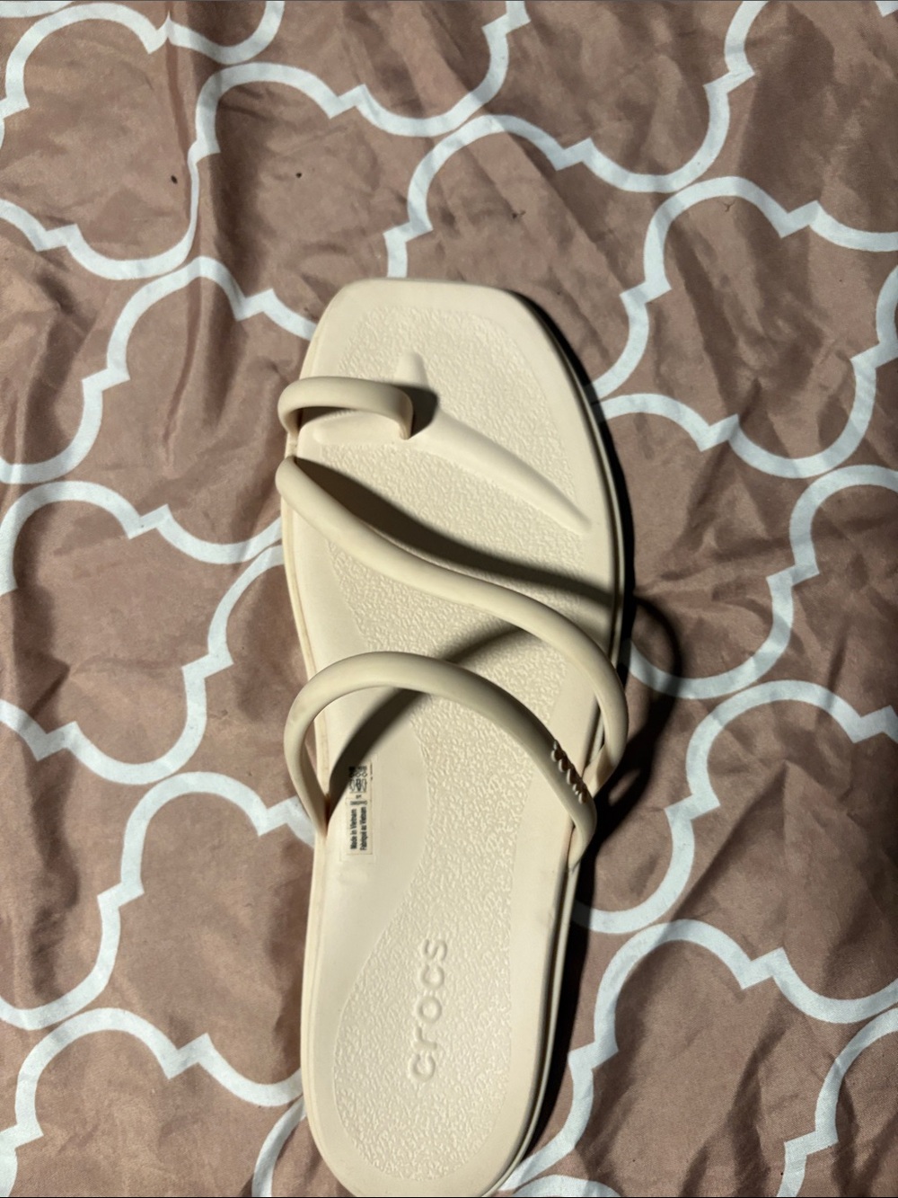 CROCS Women's Neutral Beige Strappy Sandals